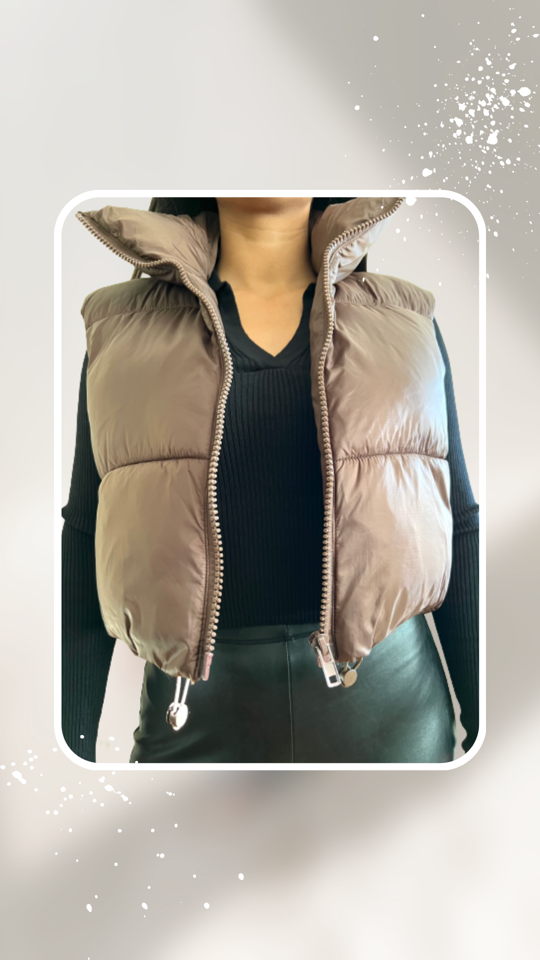 Coffee Puffer Vest